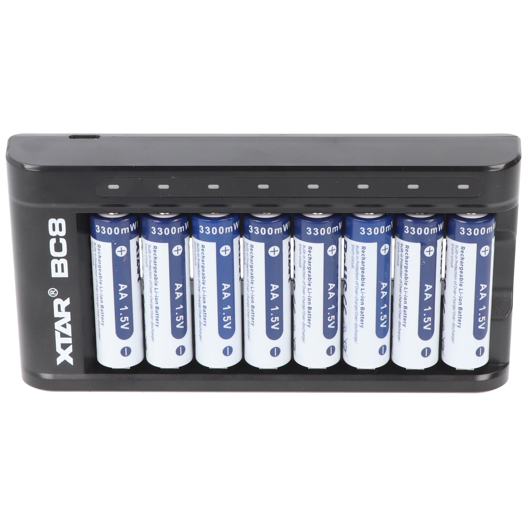 Batterie 1,5 volt pour appareil photo animalier, caméra de jeu, 8x batterie et 1x chargeur