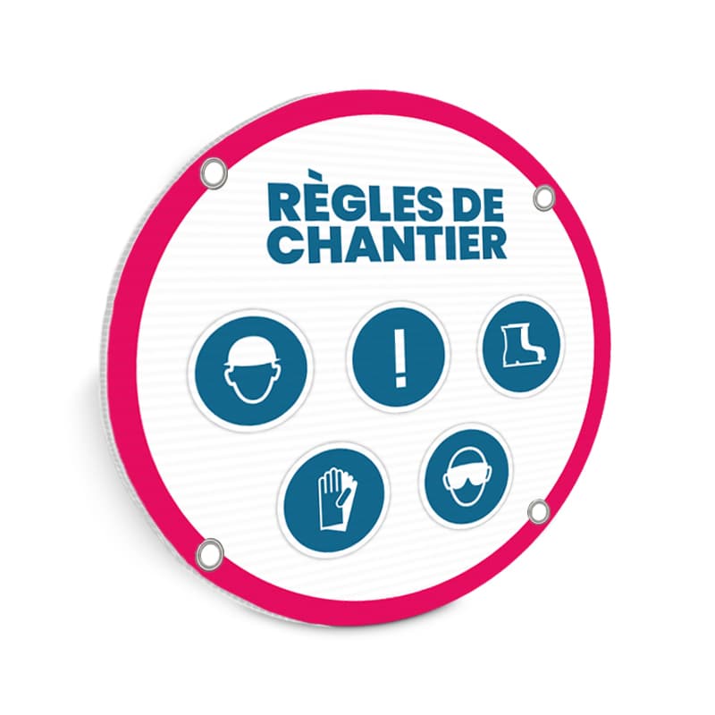 Panneau Alvéolaire Rond | Impression Panneaux Ronds 50 x 50 cm - Easyflyer