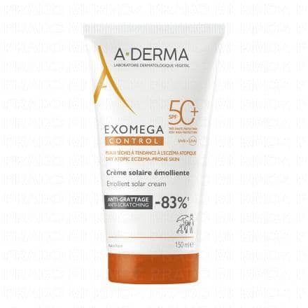 ADERMA Exomega control - Crème solaire émolliente SPF50+ 150ml